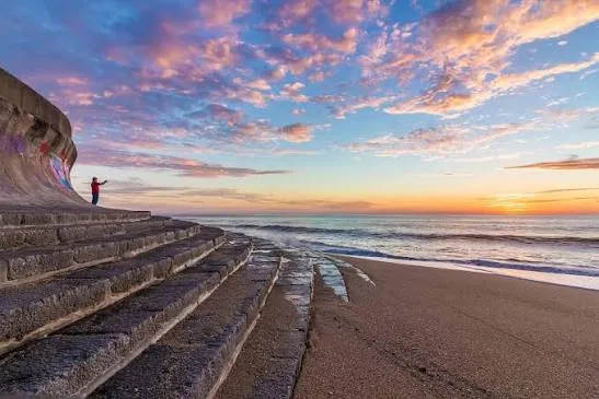 Praia da Granja ao pôr do sol